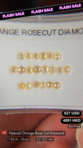 Natural Orange Rose Cut Diamond Deal (1.65 cts)